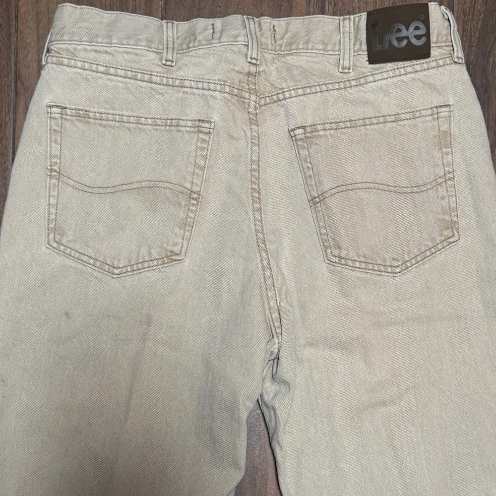 LEE Regular Fit Straight Leg Dune (Tan / Sand) Wash Denim Jeans Size 34 x 34